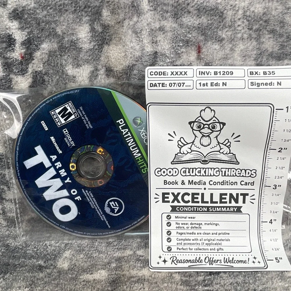 Army of Two Xbox 360 Platinum Hits EA 2009 Tactical Co-op Shooter Game Disc Only